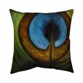 Fondo 20 x 20 in. Peacock Feather Center-Double Sided Print Indoor Pillow FO2793700